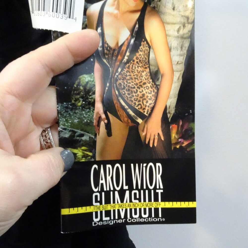 NWT Vintage Carol Wior Slimsuit Sz 8 Slimming Swim Suit One Piece Black - Picture 5 of 6